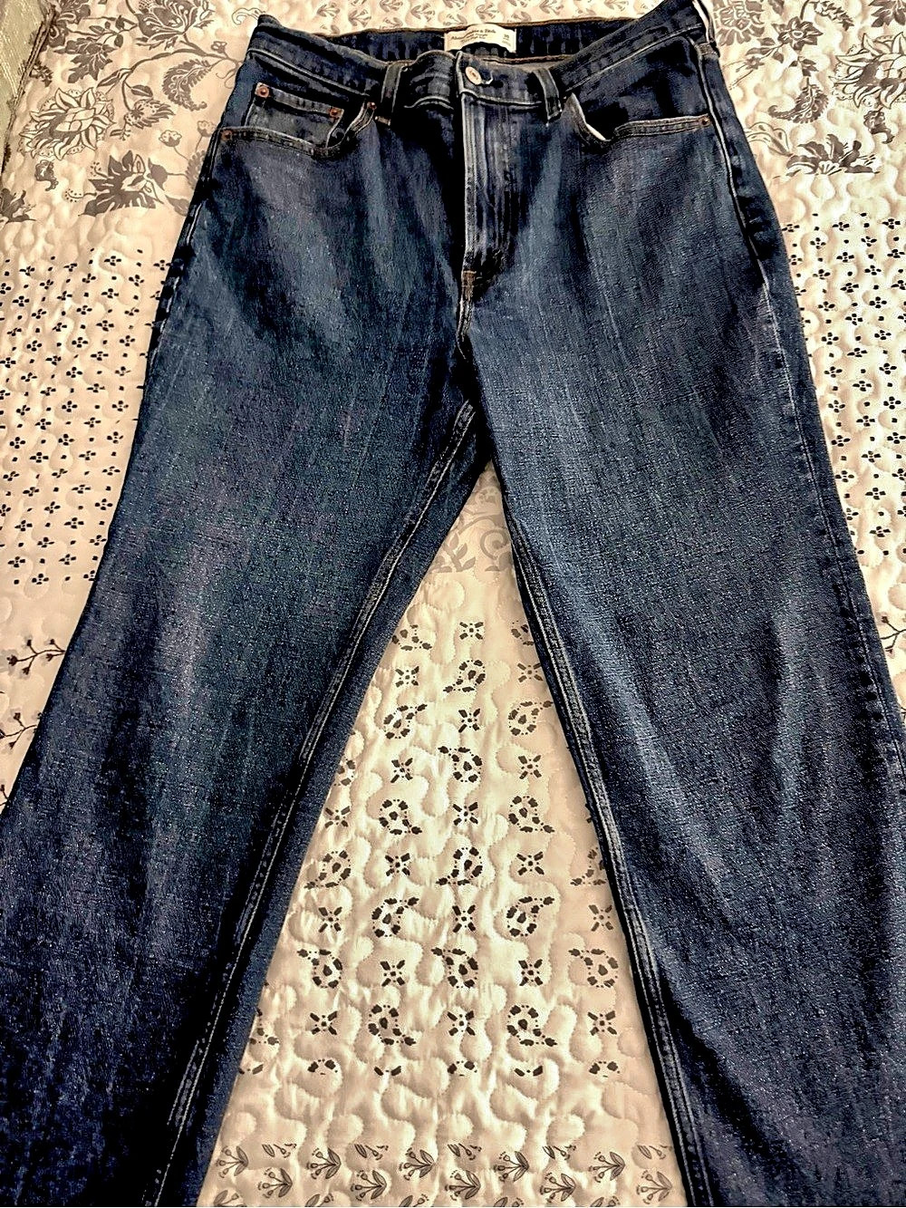 Abercrombie & Fitch 24Straight Ultra High Rise Straight Leg Jeans Blue